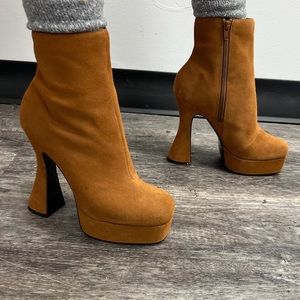Suede Retro High Heel Boots